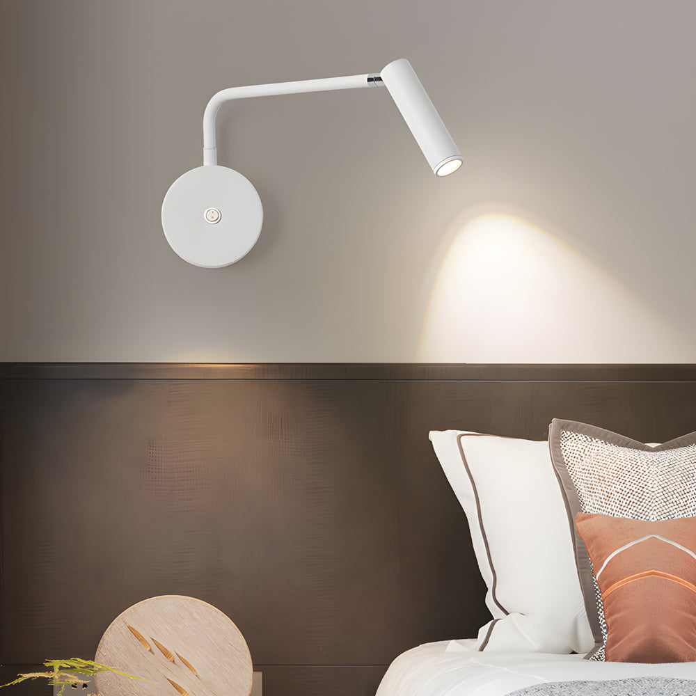 Black/White Tube LED Pivot Arm Wall Light, main view, Tianguang Select