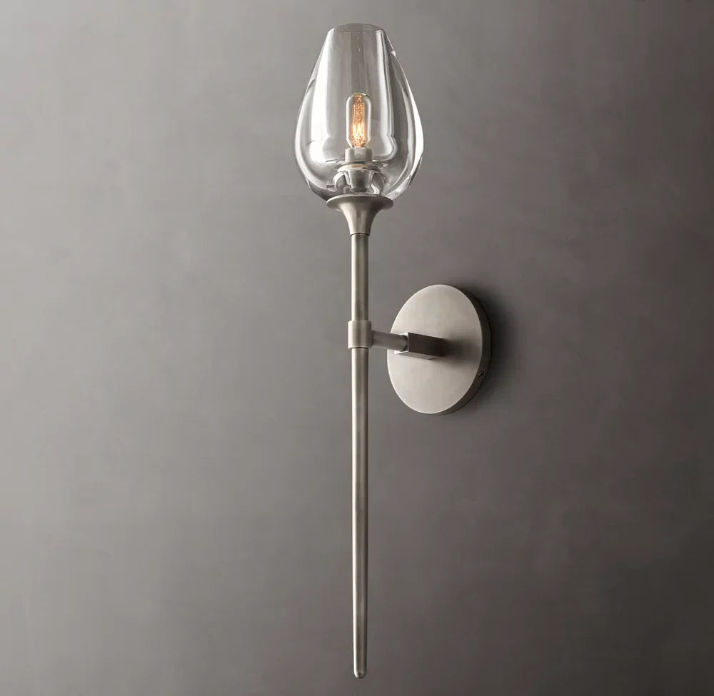 Tulip Grand Wall Light - 5"W x 7"D x 24"H, Bathroom Wall Sconce, detail 2