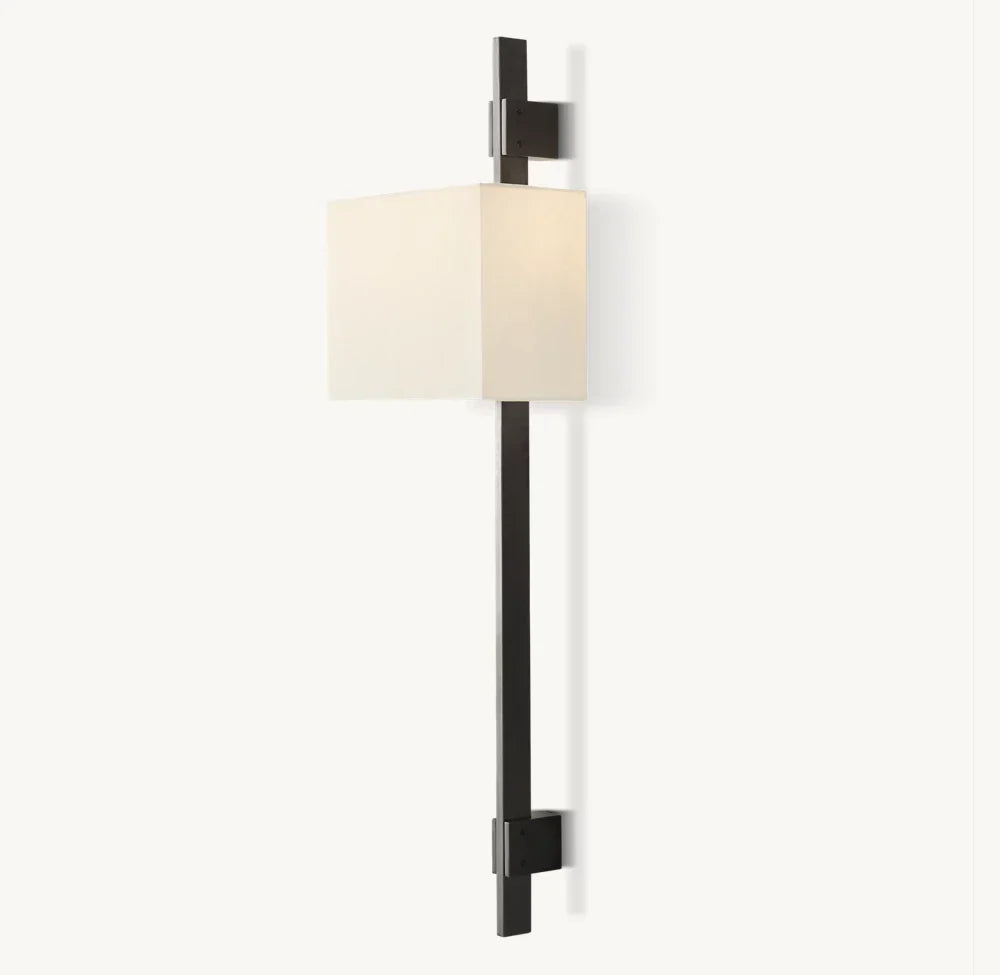 Vela Box Bar Sconce - Box Shade, Bedroom Wall Sconce, detail 15