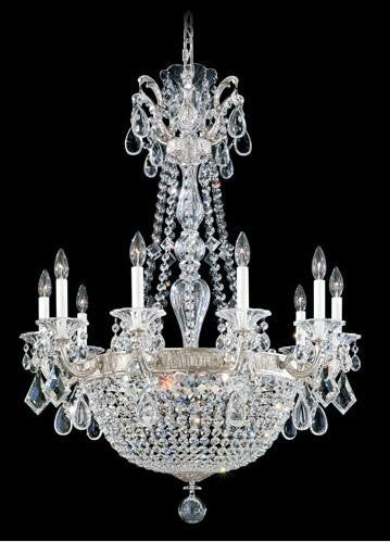 Silver 15-Light Clear Heritage Handcut 30W X Chandelier