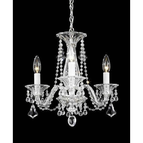 Silver Three-Light Clear Heritage Handcut Chandelier