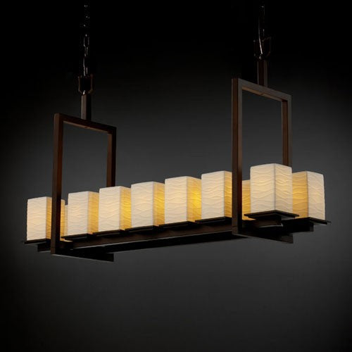 Limoges Montana 14-Light Dark Bronze Short Chandelier