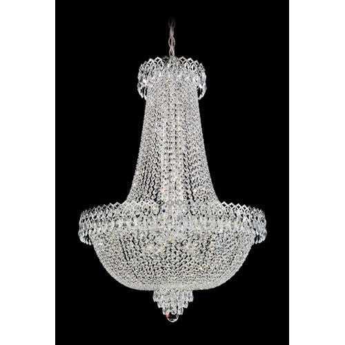 Polished Silver 22-Light Clear Gemcut Pendant