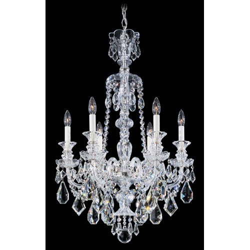 Hamilton Silver Six-Light Clear Heritage 22W Chandelier