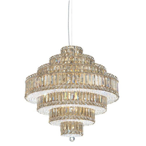 Stainless Steel 25-Light Golden Shadow Pendant Light
