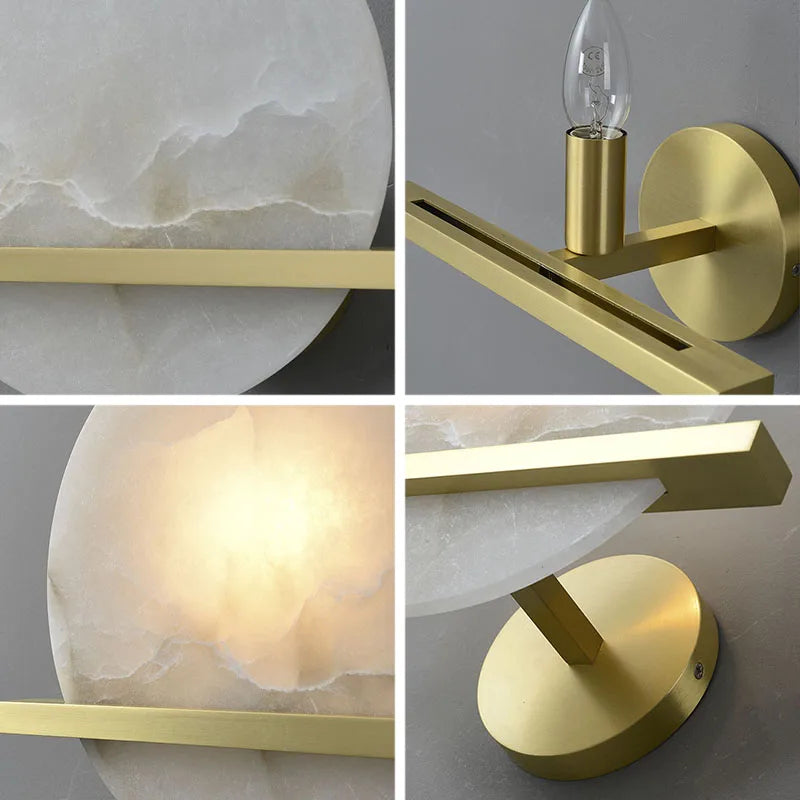 Natural Marble Wall Light Sconce detail view 4