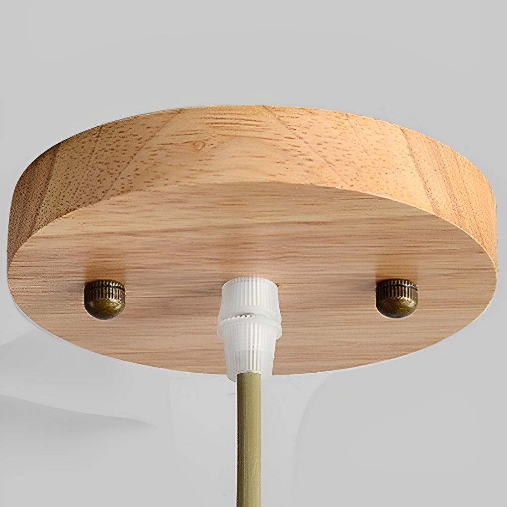 Round Bamboo Hand Woven Pendant Light Nature Inspired detail view 3