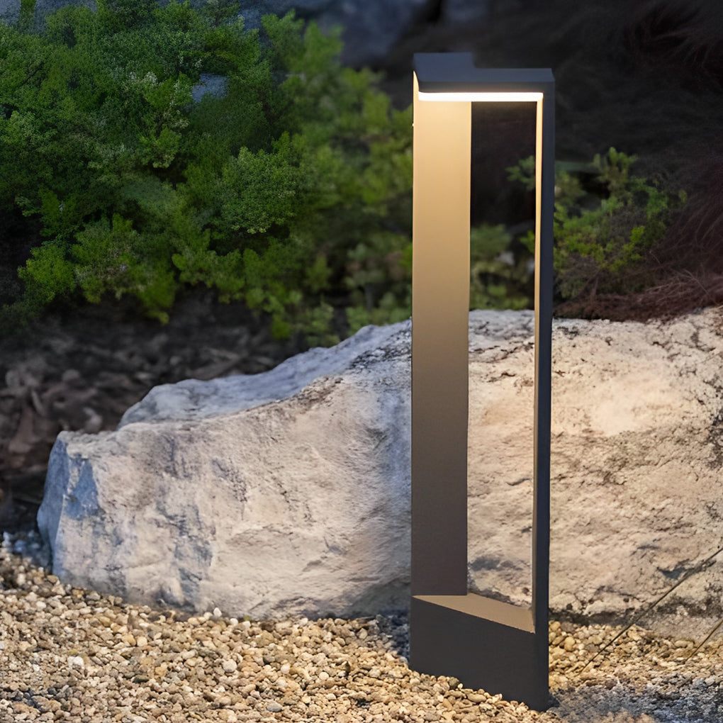Geometric Design Waterproof LED Black Contemporary Exterior Pathway Lights, Outdoor Wall Light, detail 7
