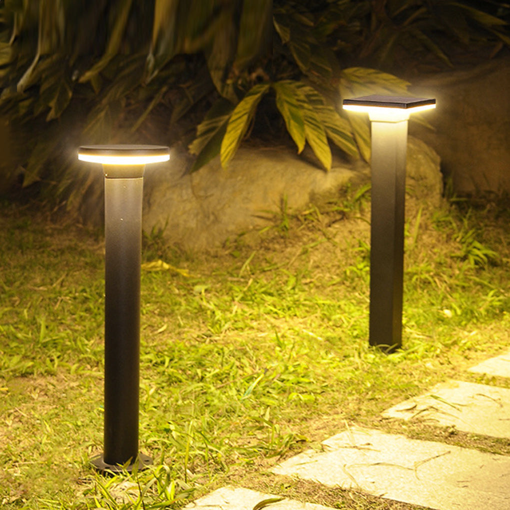 Exterior Clean-Lined Circular Square Waterproof LED Landscape Lighting, outdoor light, main view, Tianguang Select