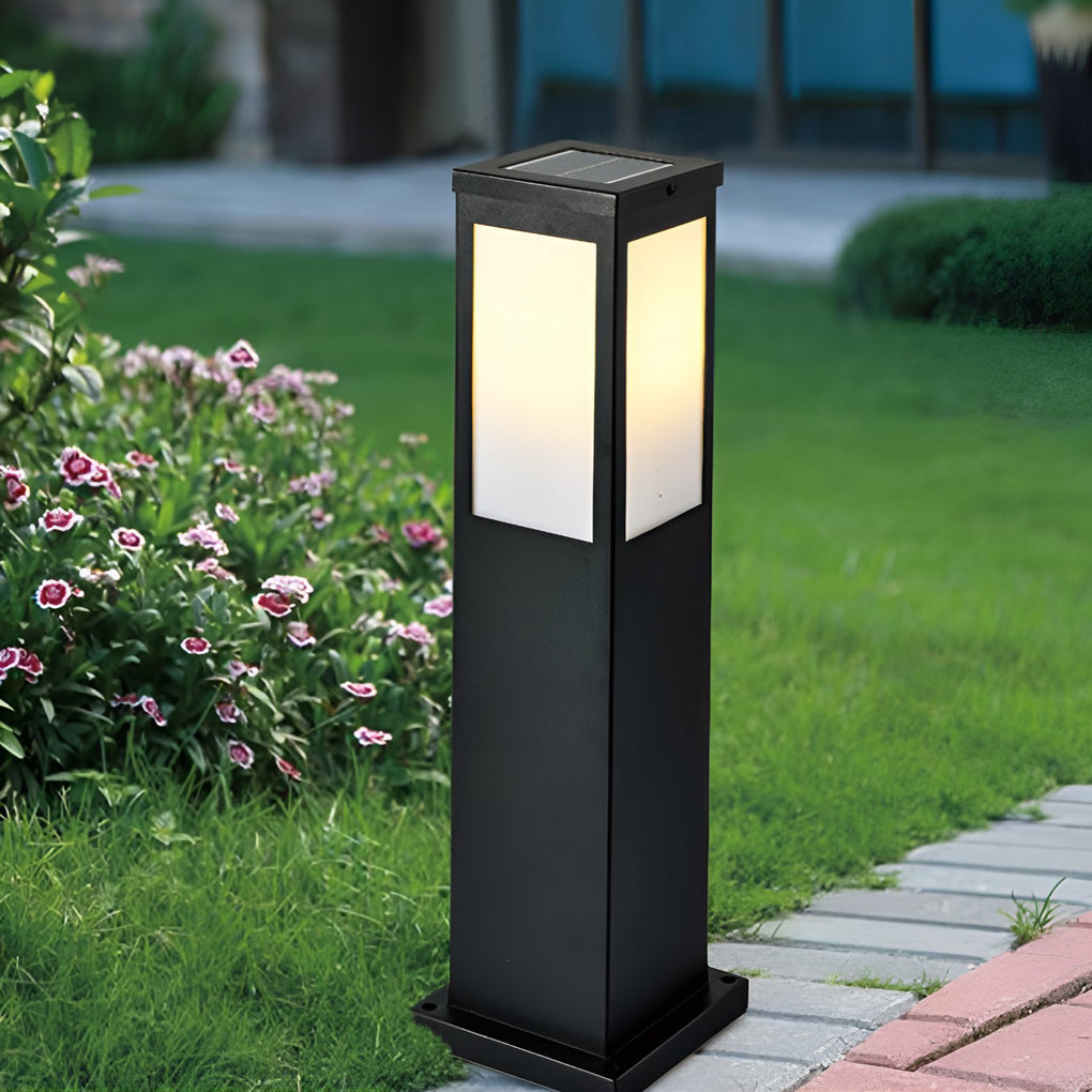 Industrial-Style Square LED Solar Landscape Lighting Waterproof Exterior, outdoor light, detail angle 6, Tianguang Select