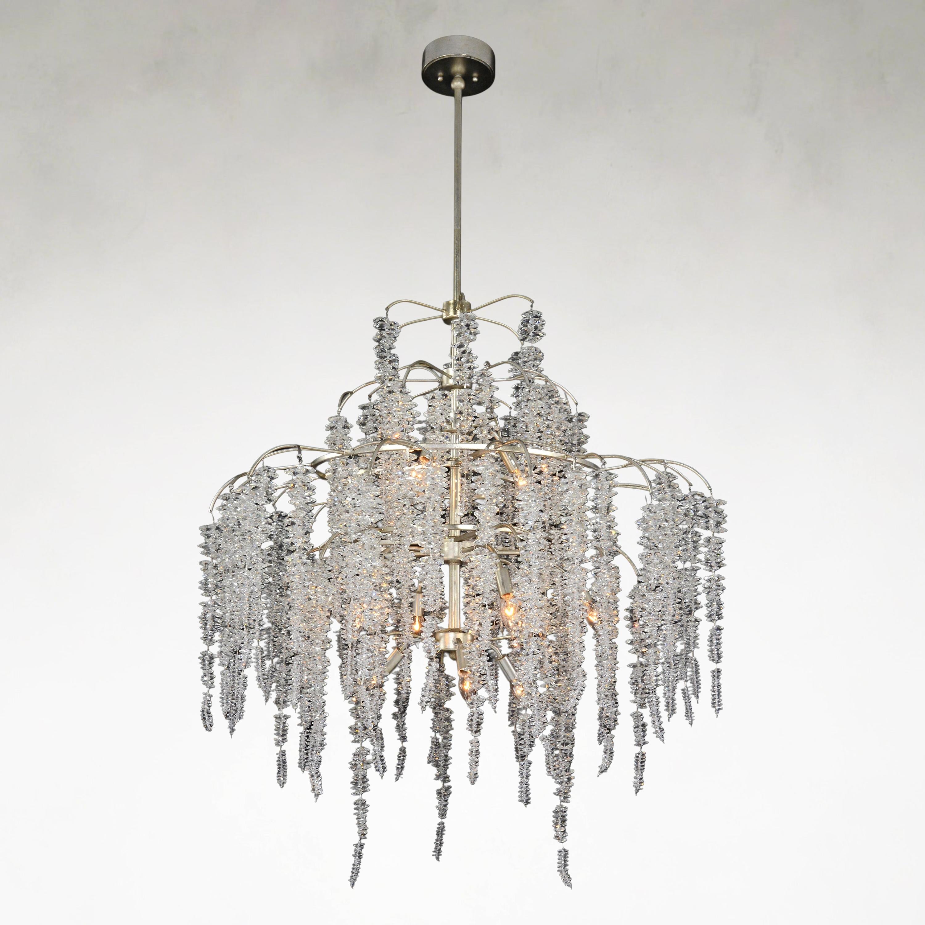 Tiered 12-Light Hanging Chandelier Ceiling Fi x ture