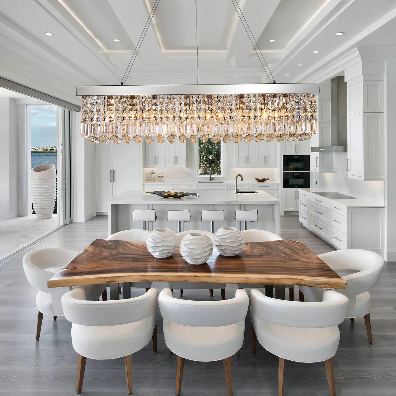 Crystal Kitchen Rectangle Chandelier