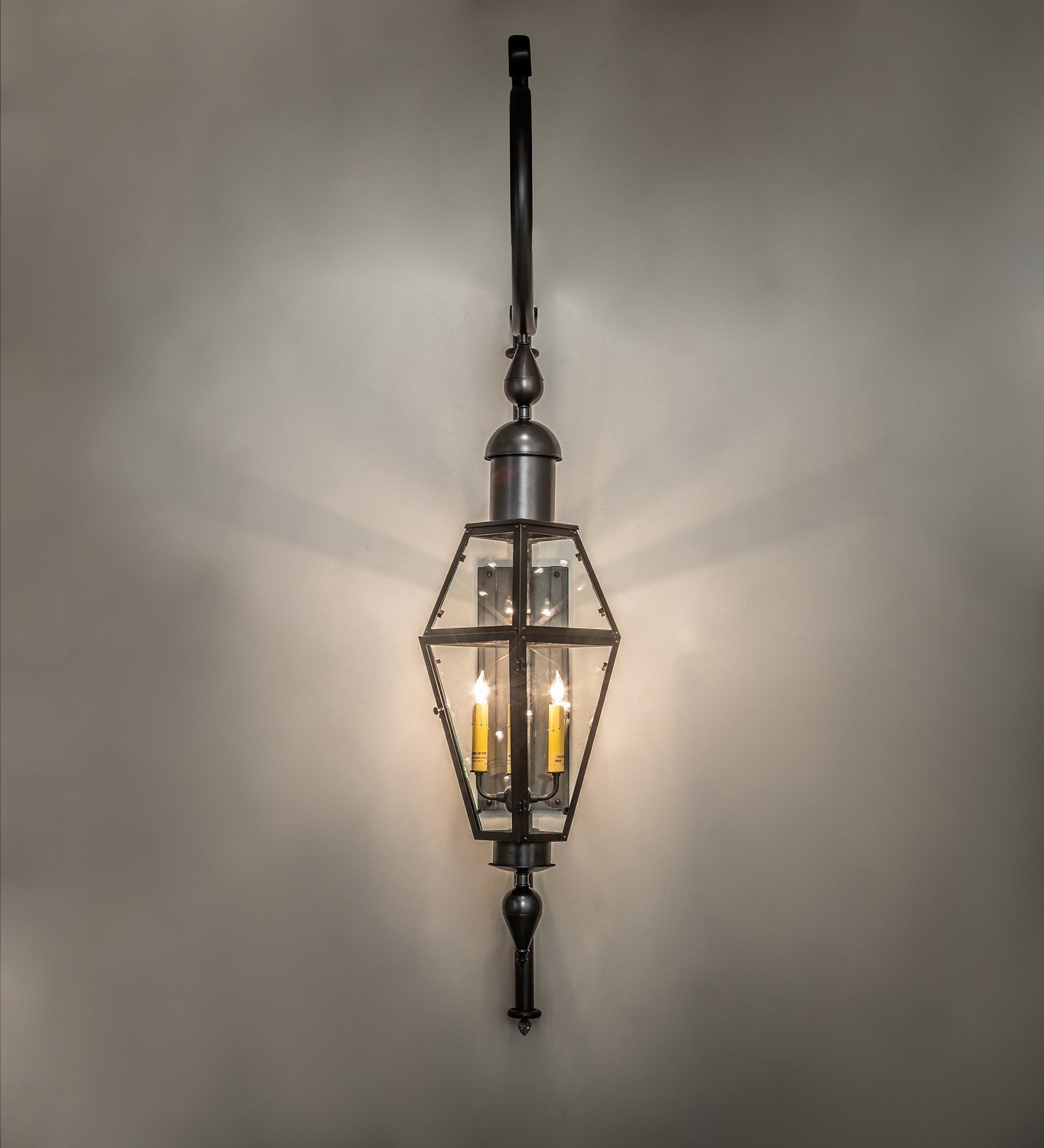 August 4-Light 64.00" Craftsman Brown Wall Sconce detail view 2