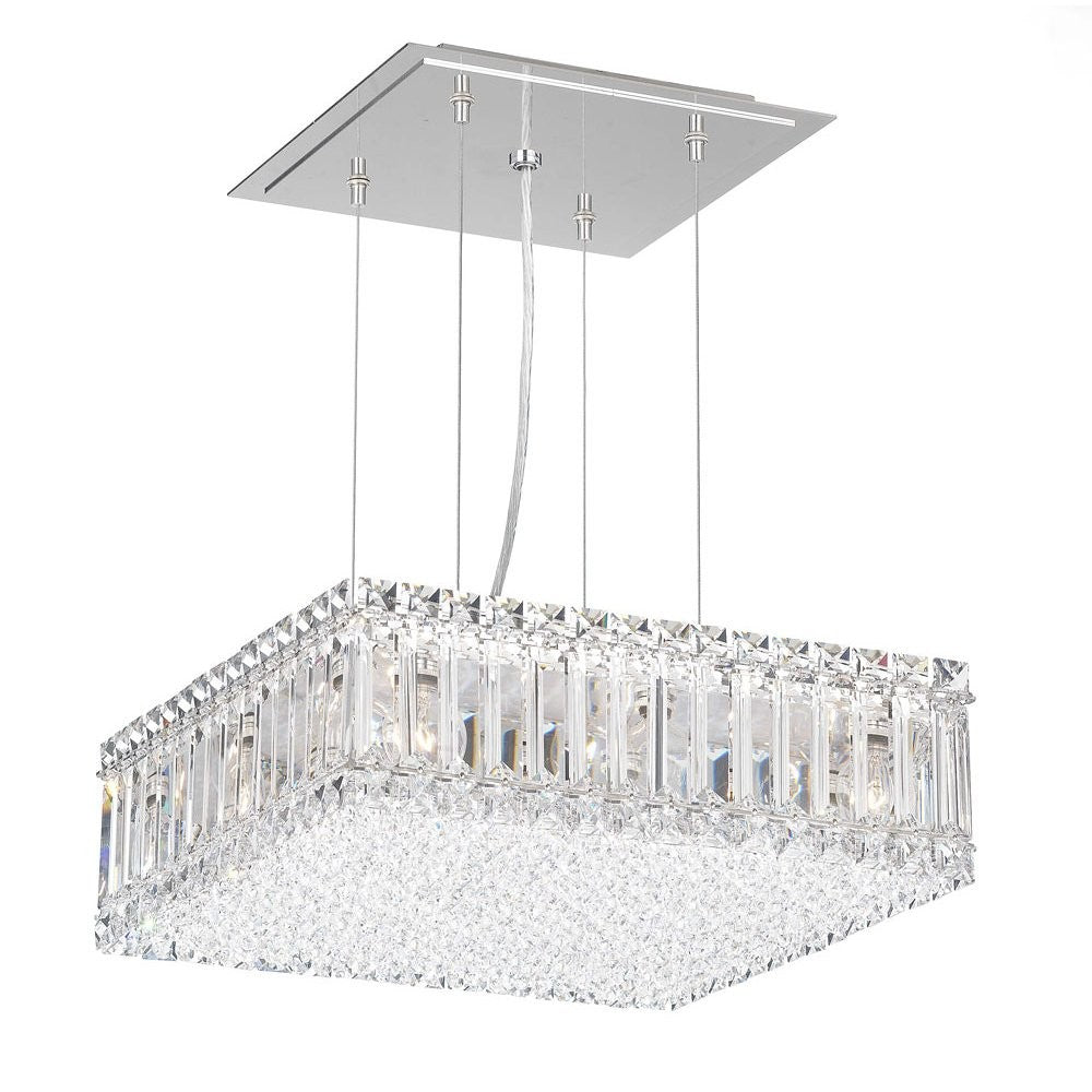 Contemporary Crystal Chandelier in Polished Chrome