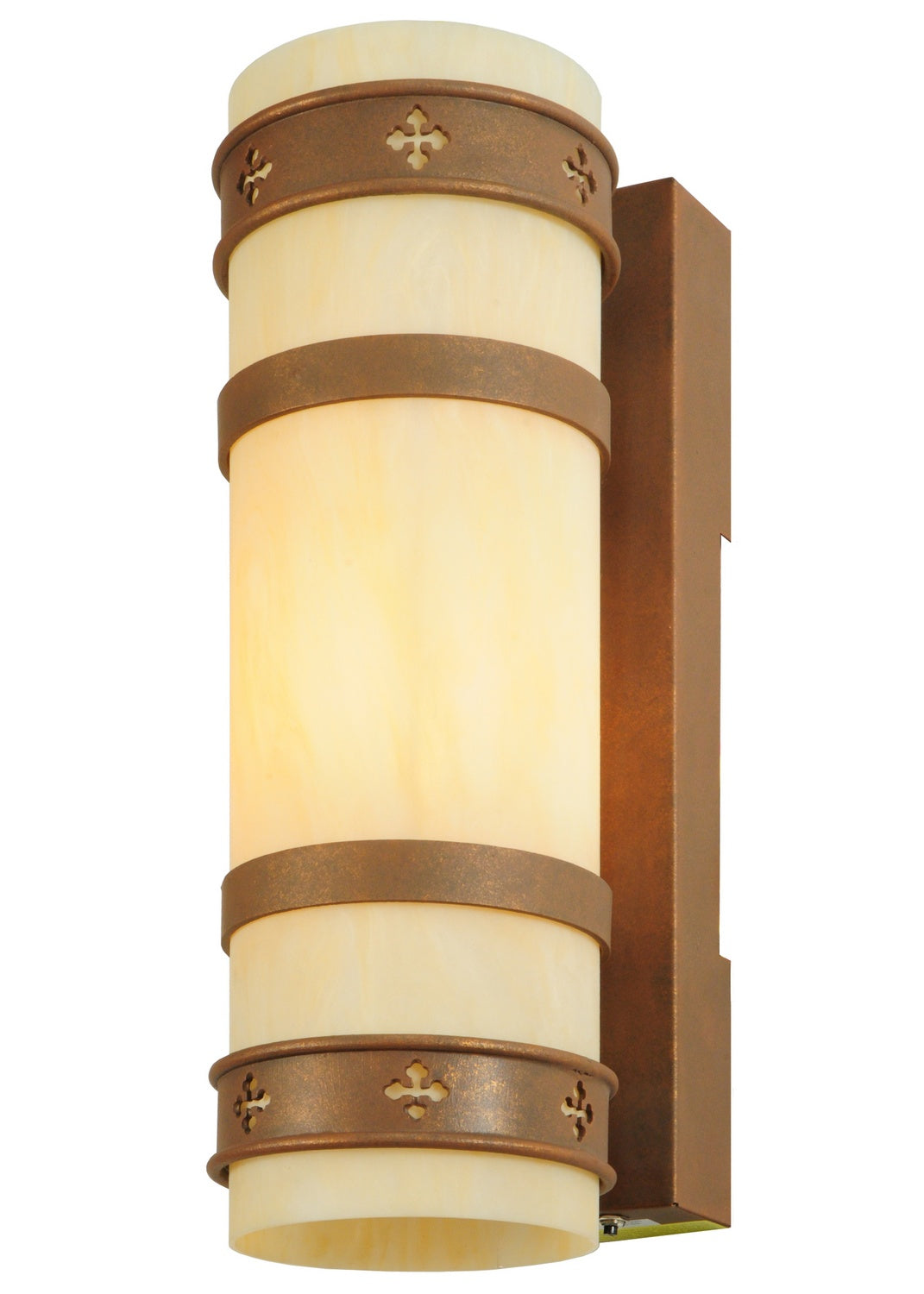 Byzantine 1-Light 19.50" Antique Rust LED Wall Sconce front view