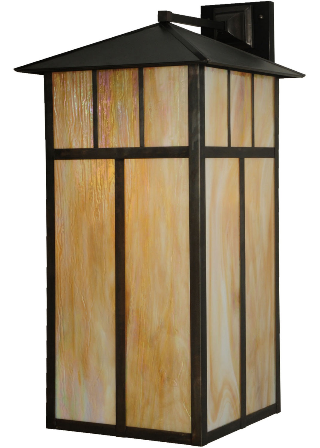 Seneca 1-Light 40.00" Craftsman Brown Wall Sconce front view