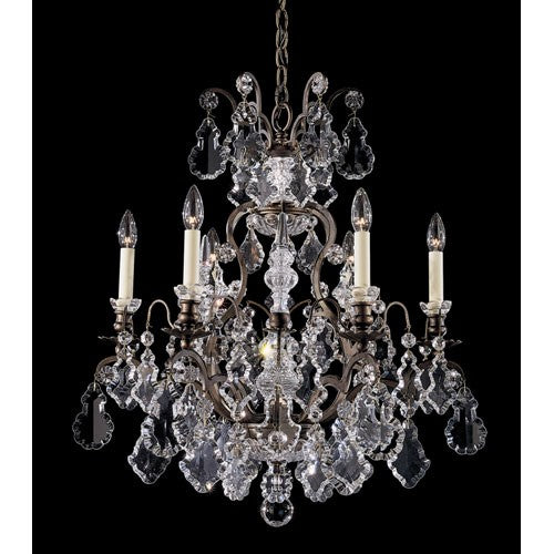 Bronze Umber Seven-Light Clear Heritage Chandelier