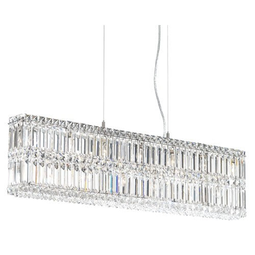Stainless Steel 13-Light Clear Spectra Crystal Pendant