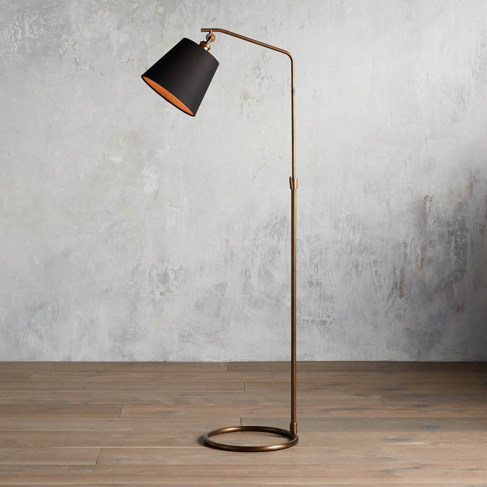 Kellen Antiqued Brass Floor Lamp