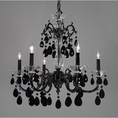 Via Lombardi Ebony Pearl Six-Light Chandelier