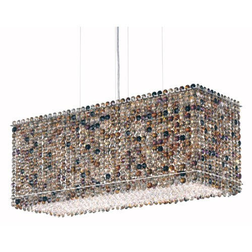 Stainless Steel Six-Light Boa Swarovski Pendant Light
