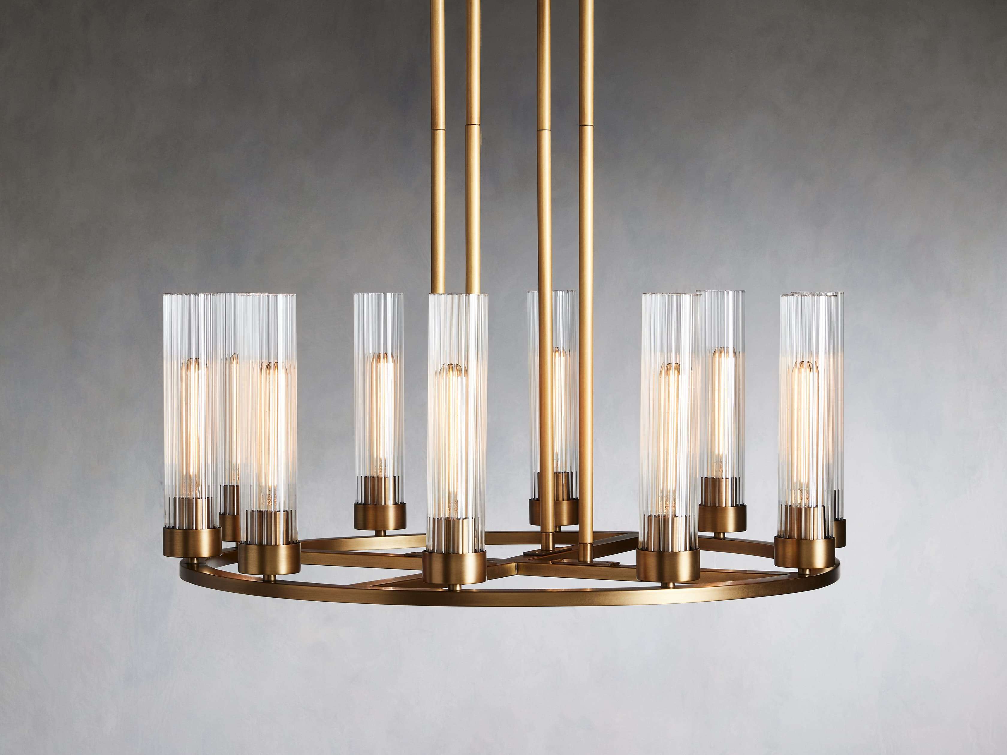 glass chandelier shown as a main product image for dining rooms