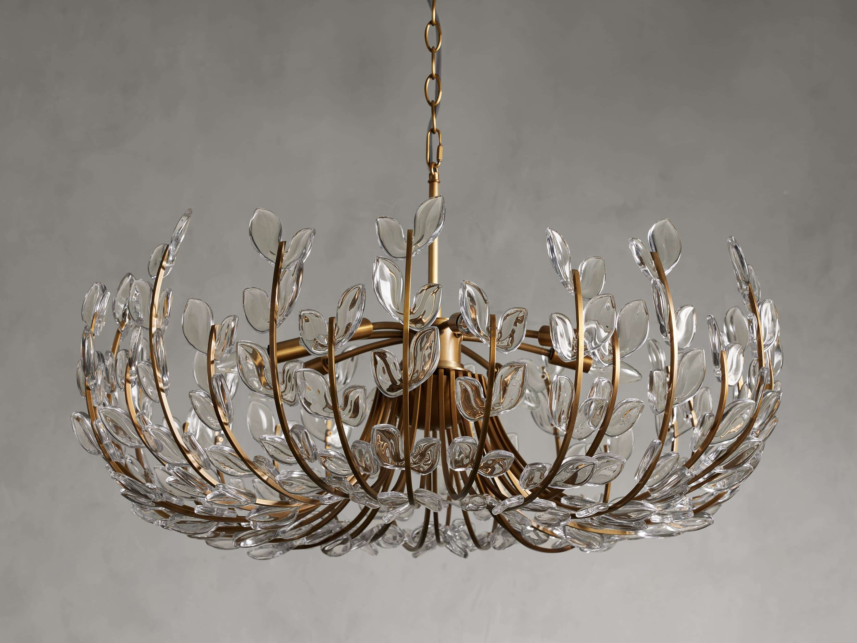Chandelier detail image with finish, structure, and proportion visible