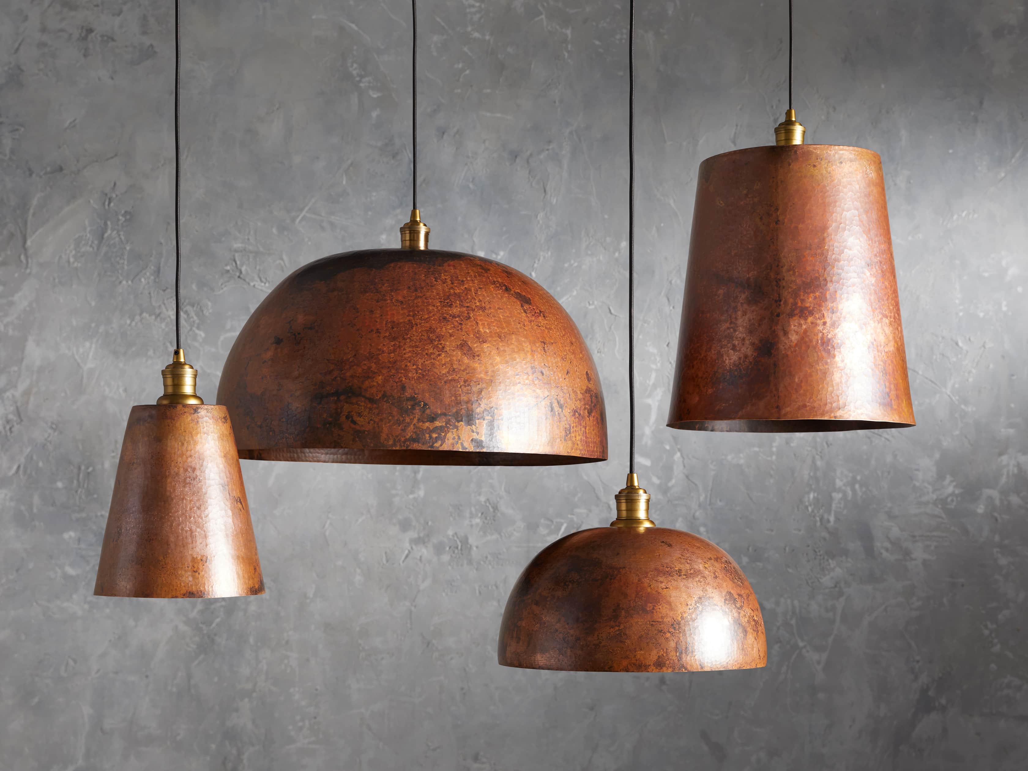 Recycled Metal Dome Pendant