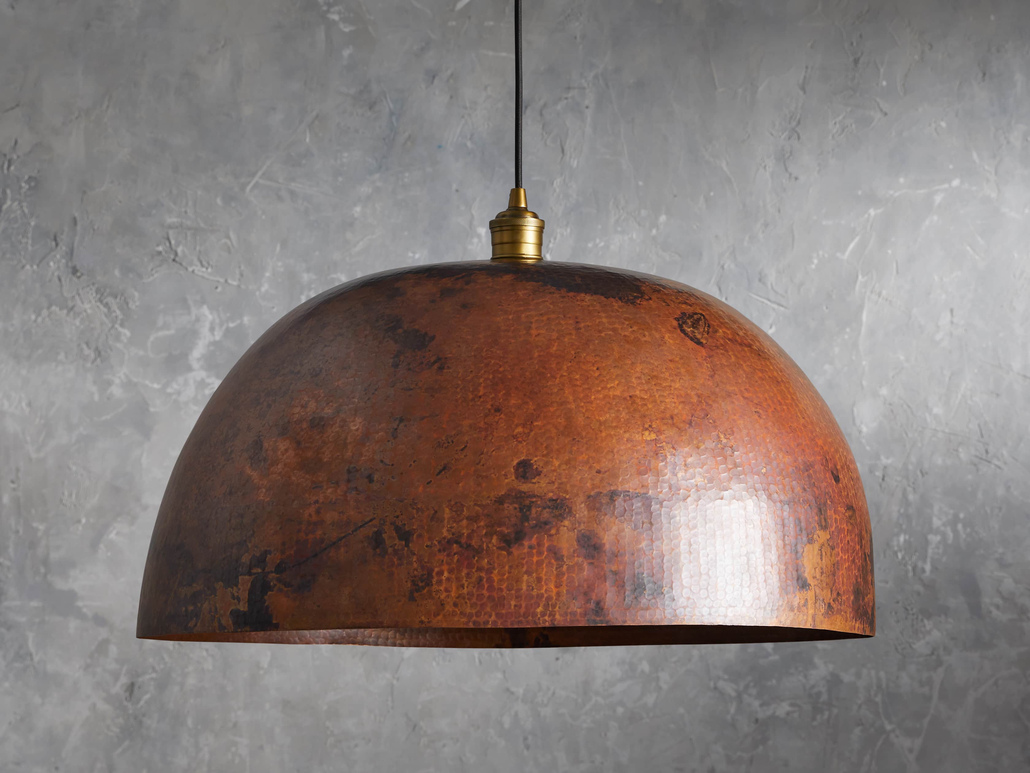 Recycled Metal Dome Pendant