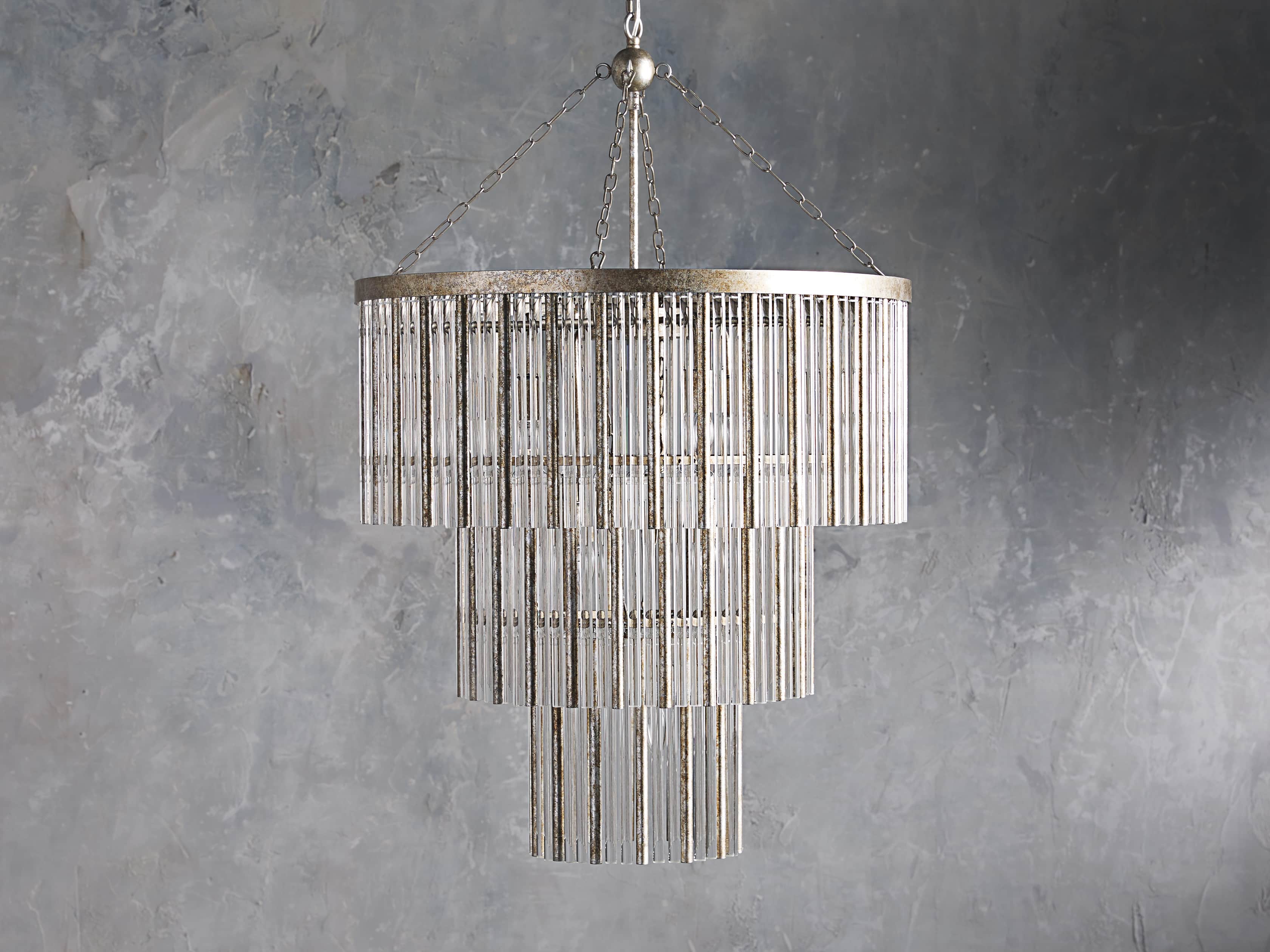 glass chandelier shown as a main product image for dining rooms
