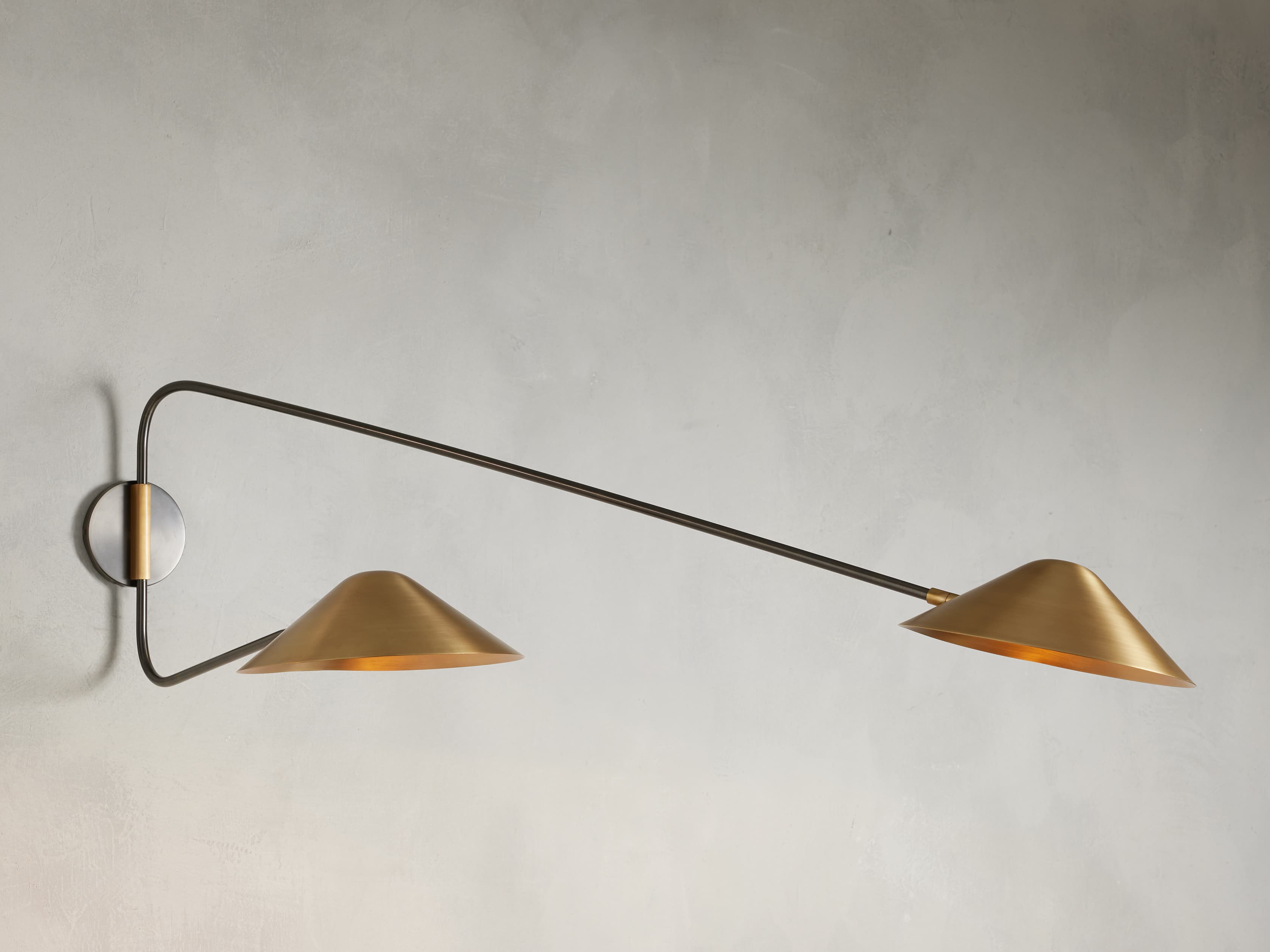 Simms Long Arm Double Sconce