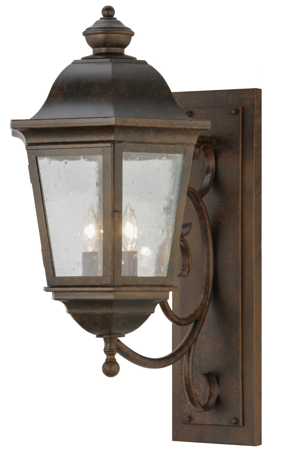 Cassandra 2-Light 25.00" Coffee Bean Wall Sconce front view