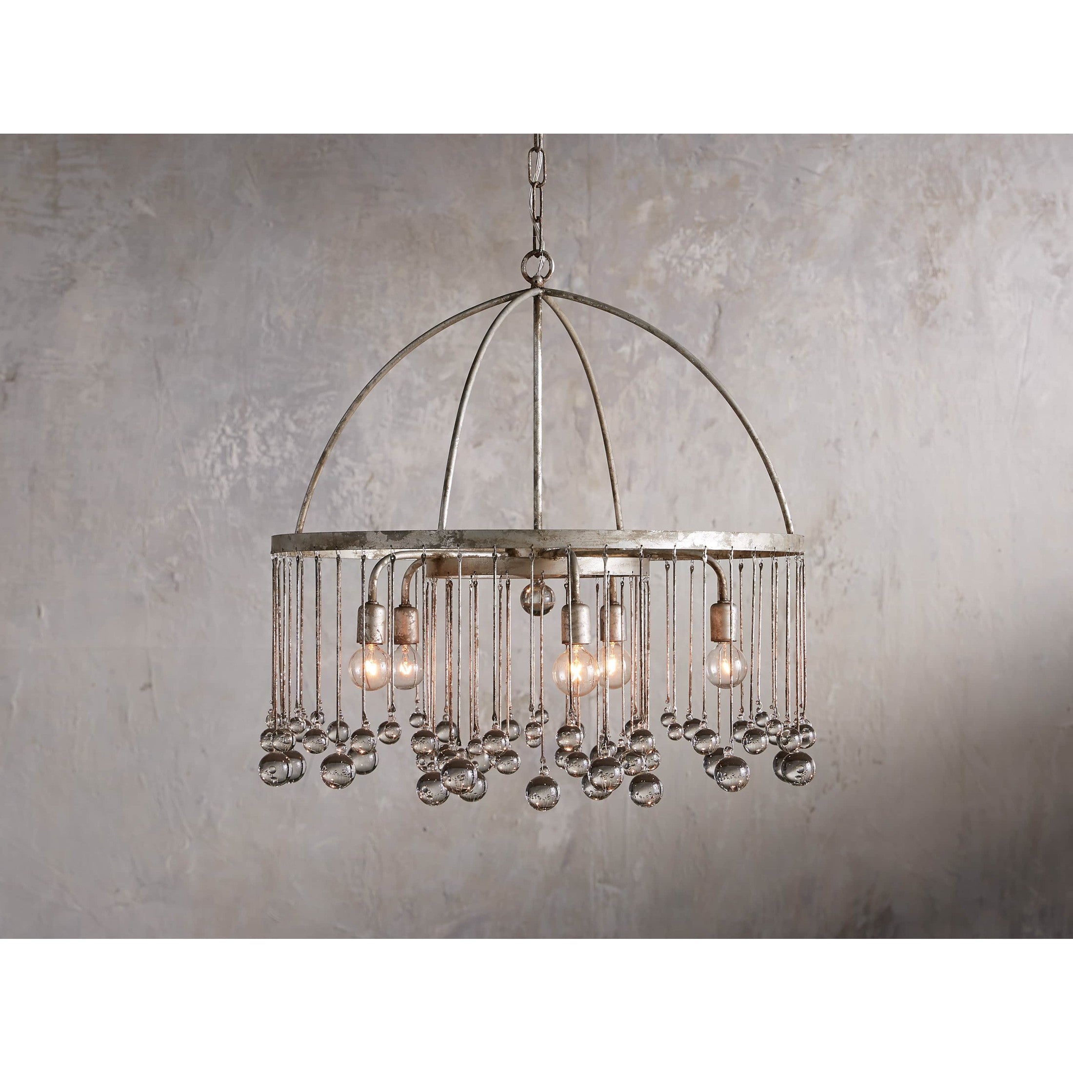 Aubrey Round Chandelier in Silver