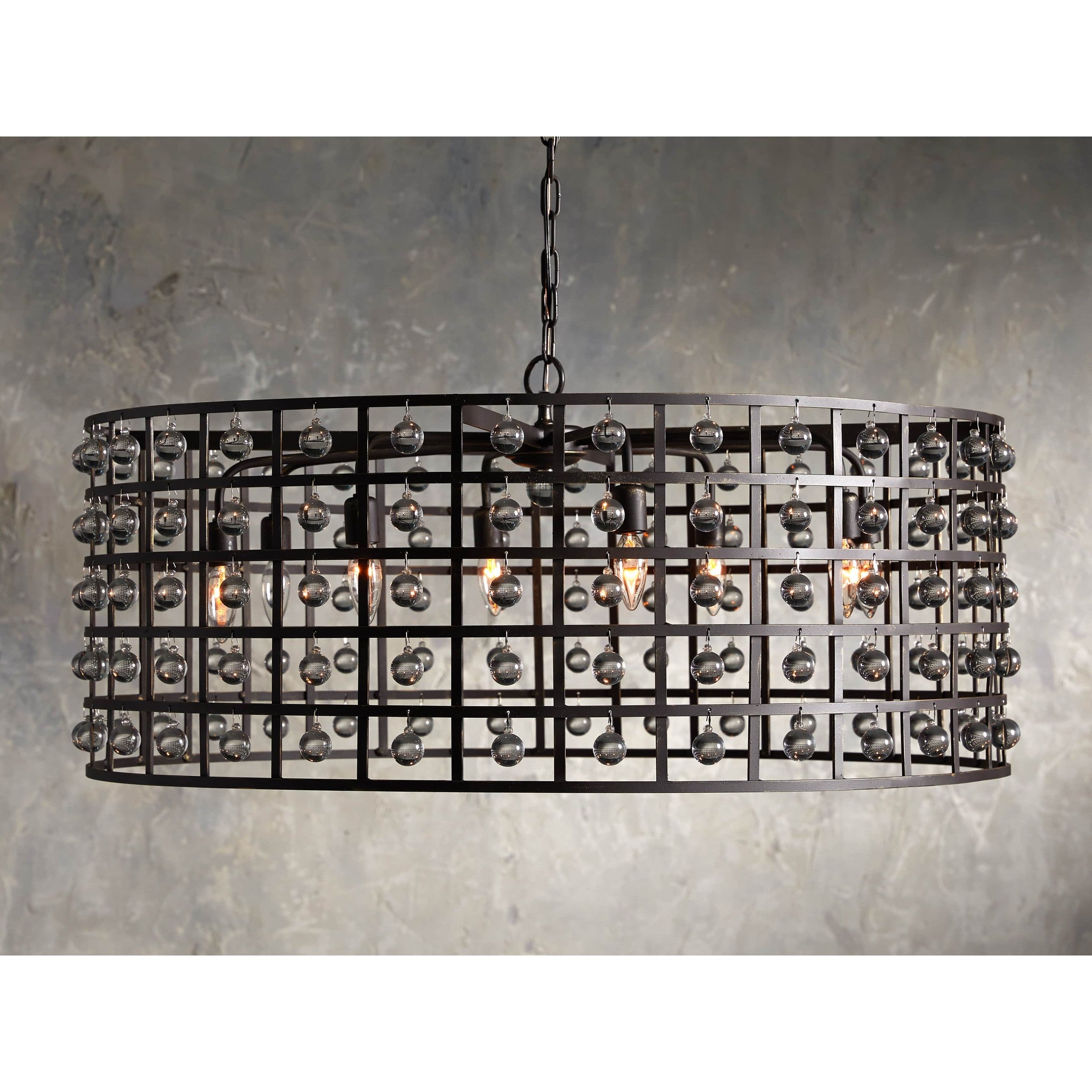 La Cage 8 Light Chandelier in Bronze