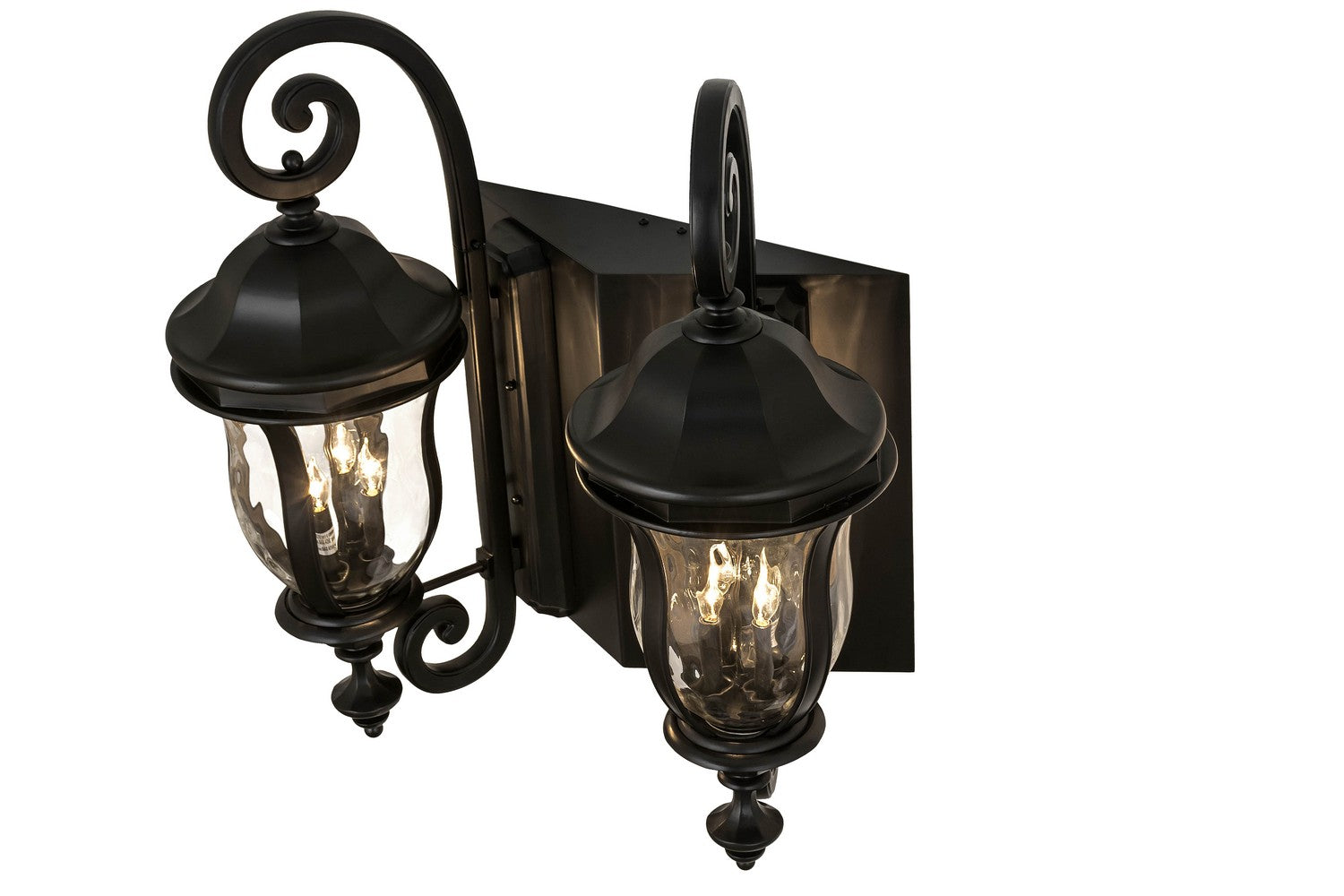 Monticello 8-Light 35.50" Black Wall Sconce detail view 3