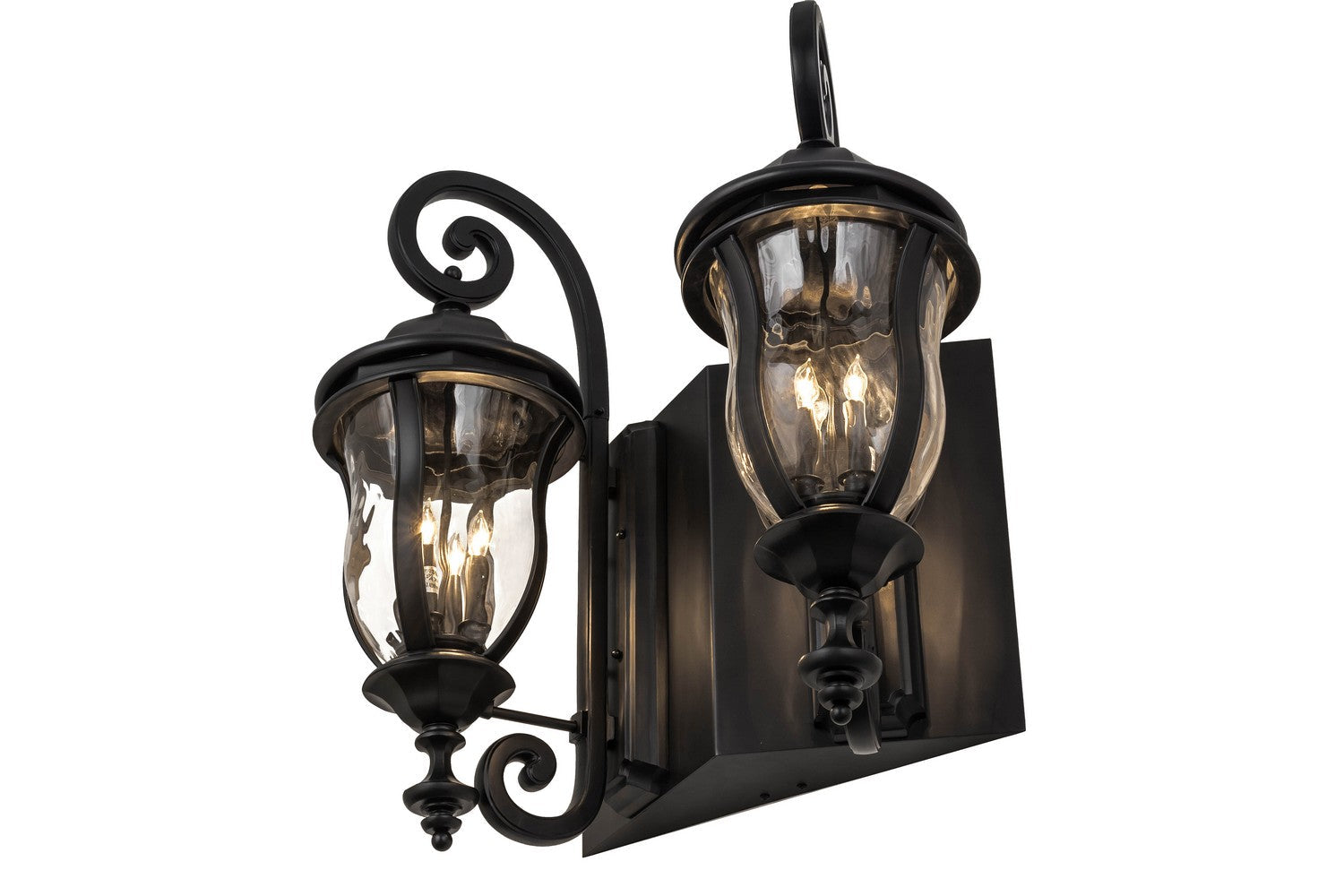 Monticello 8-Light 35.50" Black Wall Sconce detail view 5