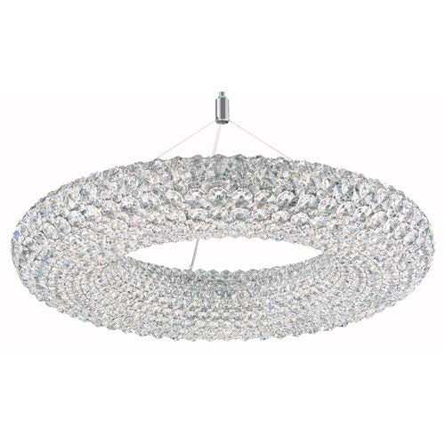 Stainless Steel 15-Light Clear Spectra Crystal Pendant