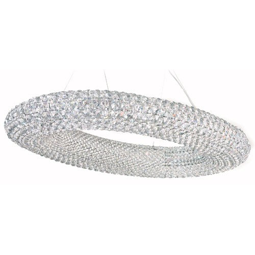 Stainless Steel 20-Light Crystal Elements Pendant Light