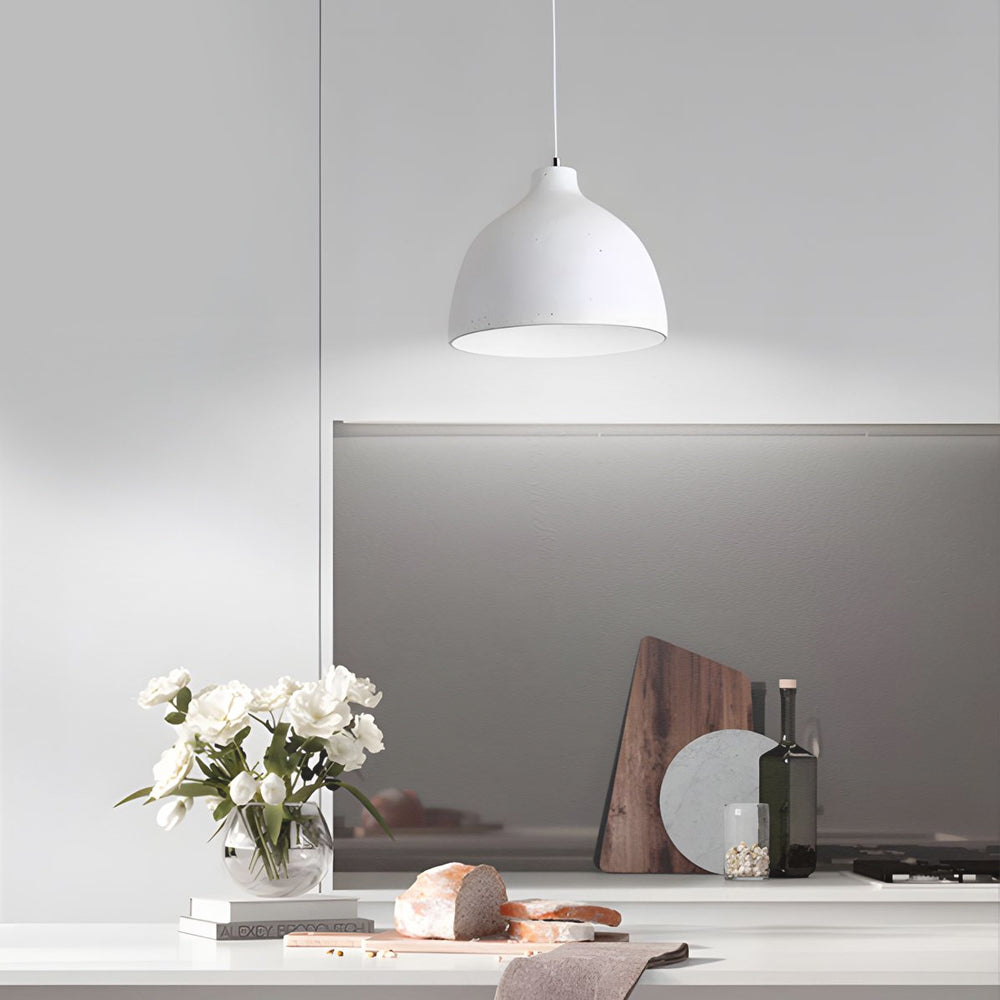 Modern Adjustable Resin Bowl Pendant Lamp detail view 5