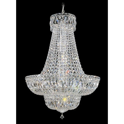 Crystal Deluxe Silver 23-Light Clear X Pendant Light