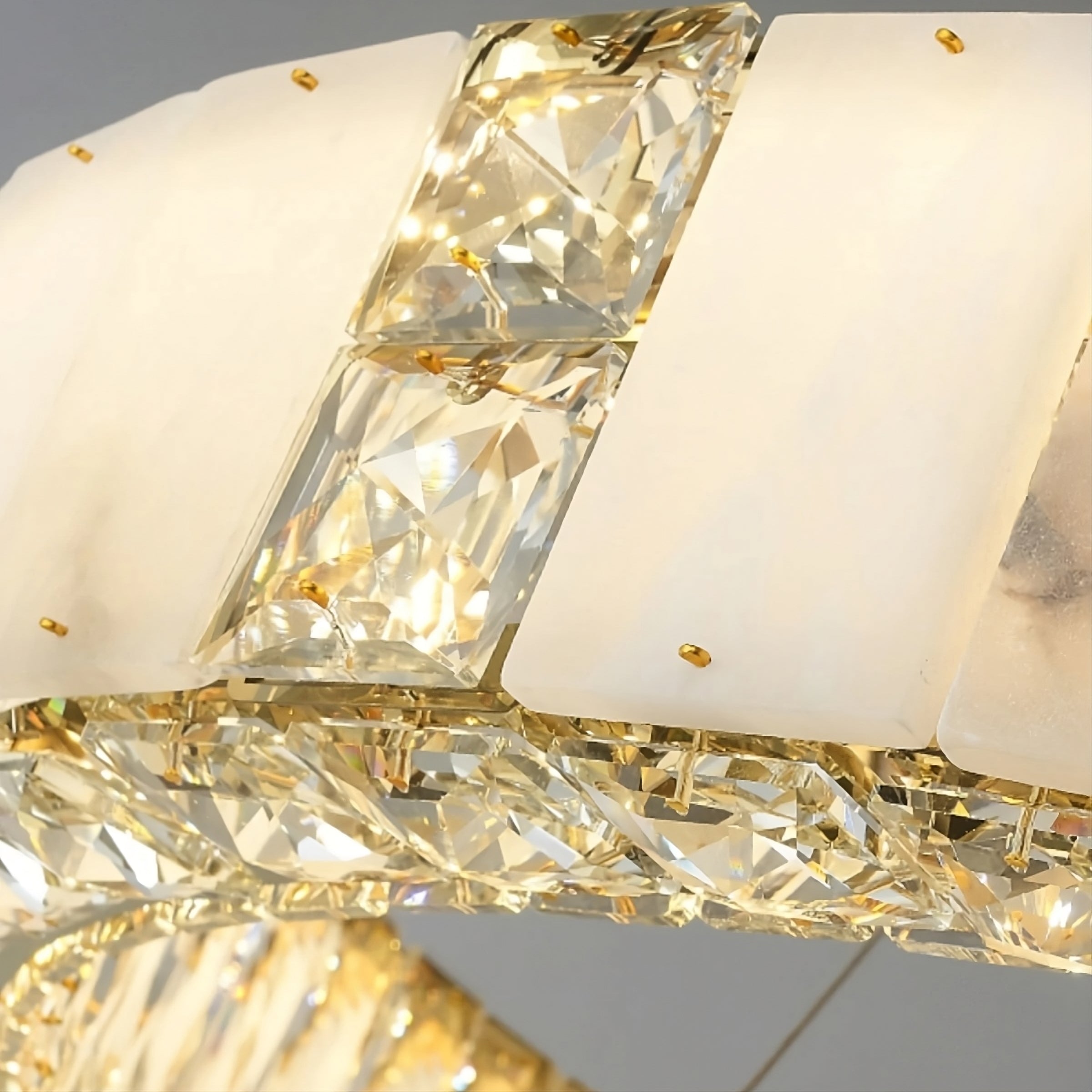 Marble & Crystal Modern Chandelier
