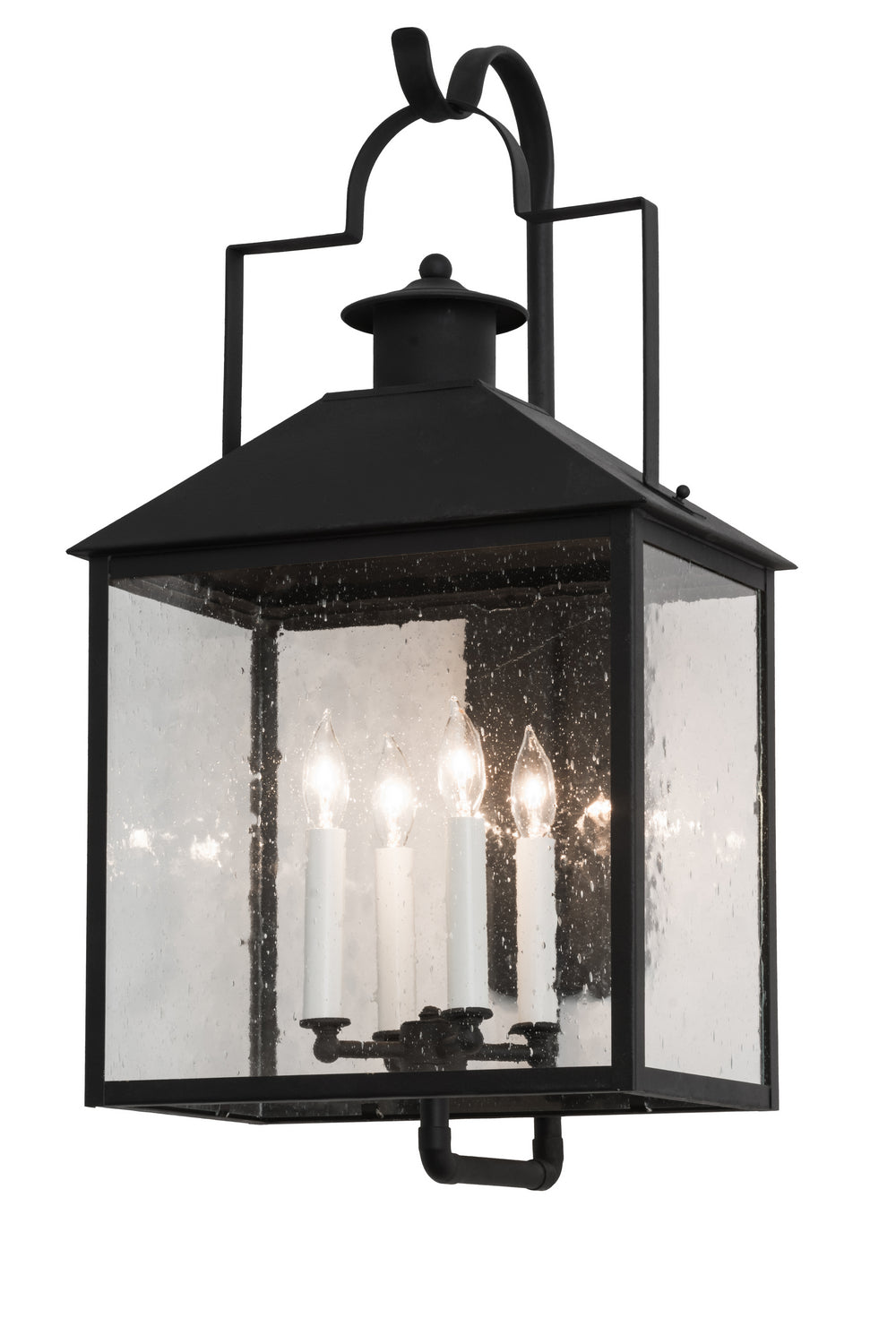 Vaculin 4-Light 25.00" Matte Black Wall Sconce front view