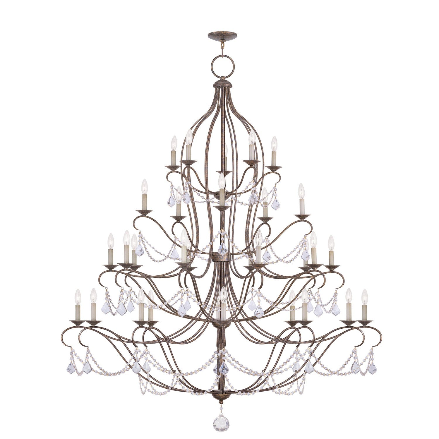 Chesterfield Venetian Golden Bronze 30-Light Chandelier