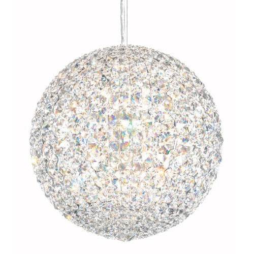 Stainless Steel 12-Light Crystal Element Pendant Light