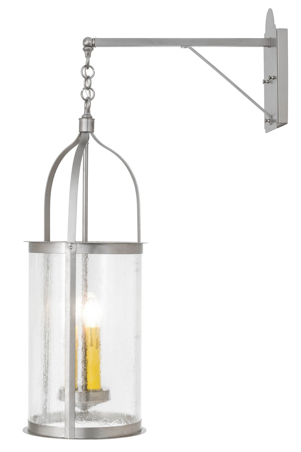 Cilindro Campbell 3-Light 40.50" Nickel Wall Sconce detail view 3