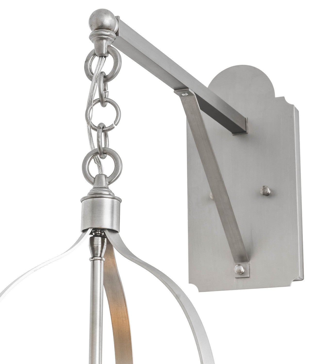 Cilindro Campbell 3-Light 40.50" Nickel Wall Sconce detail view 5