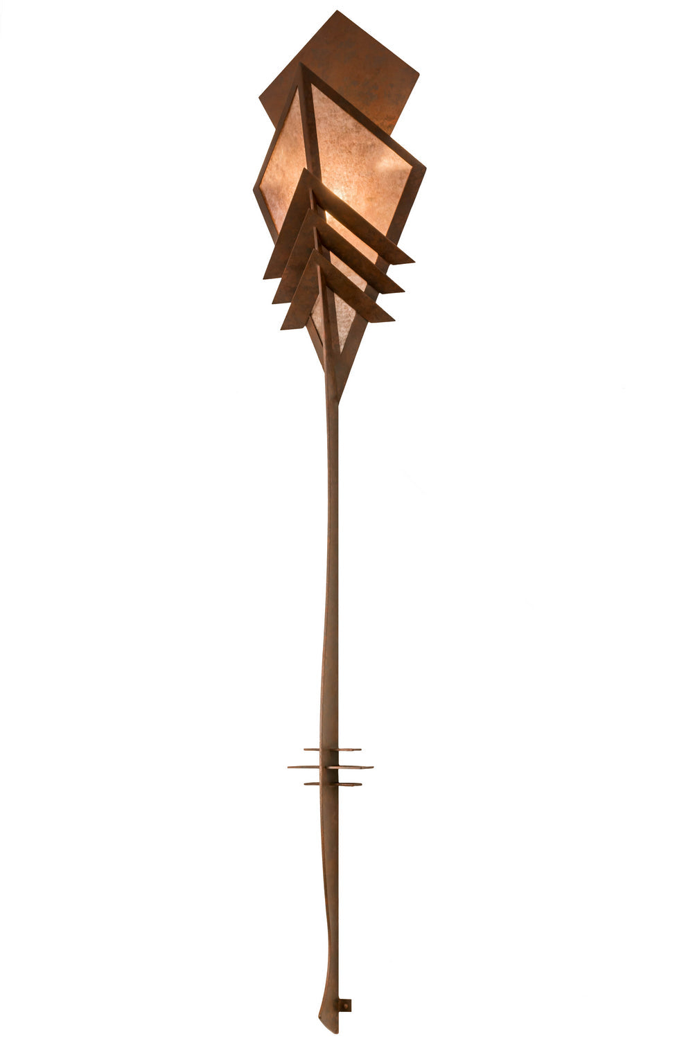 Zaira 1-Light 84.00" Rusty Nail Wall Sconce front view