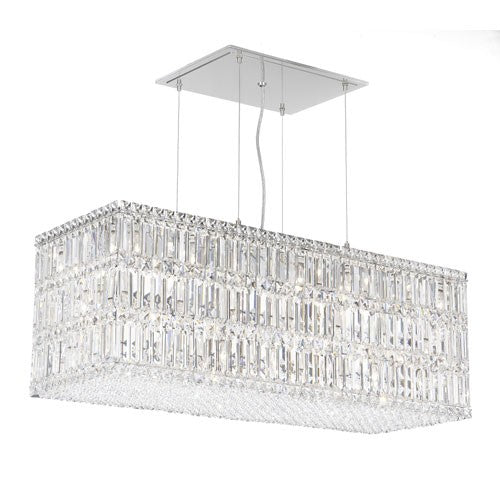 Stainless Steel 33-Light Clear Spectra Crystal Pendant