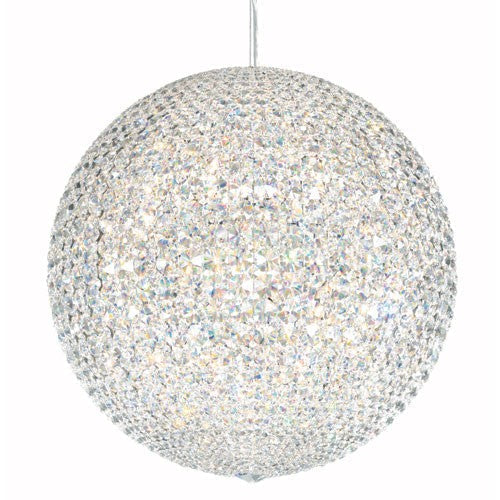 Stainless Steel 30-Light Clear Spectra Crystal Pendant