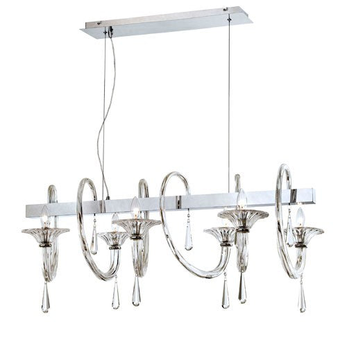 Shiraz Chrome Six-Light Linear Pendant